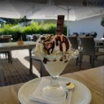 eis auf der terrasse
