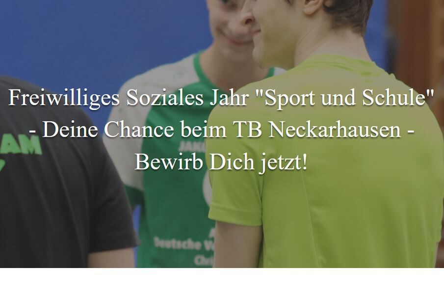 Freiwilliges Soziales Jahr beim TB Neckarhausen