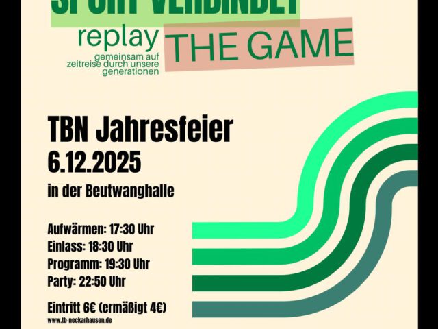 Einladung zur TBN-Jahresfeier am 06. Dezember