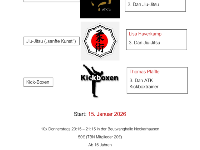 Neuer Gendai Budo Auspowerkurs ab Januar