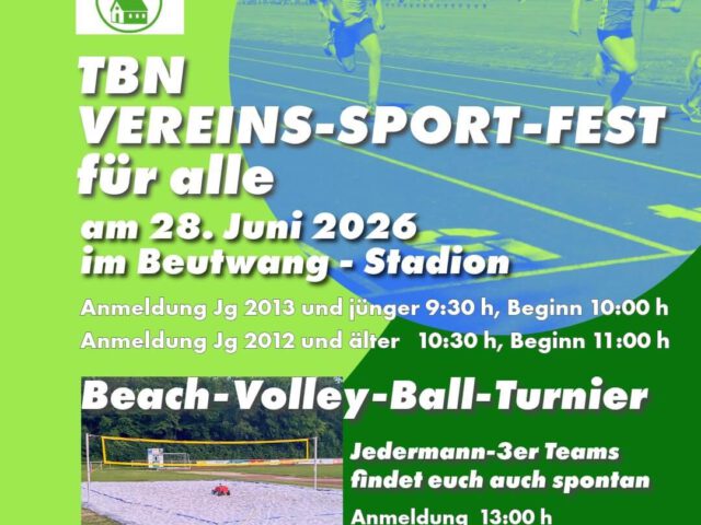 Herzliche Einladung zum Vereinssportfest am 28. Juni 2026