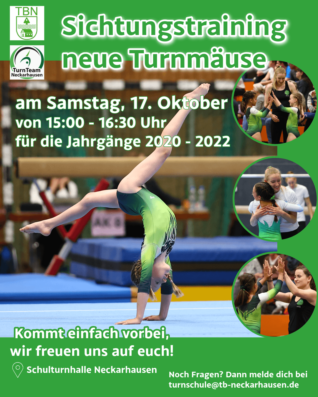 Einladung zum Sichtungstraining Leistungsturnen weiblich am 17.10.2026