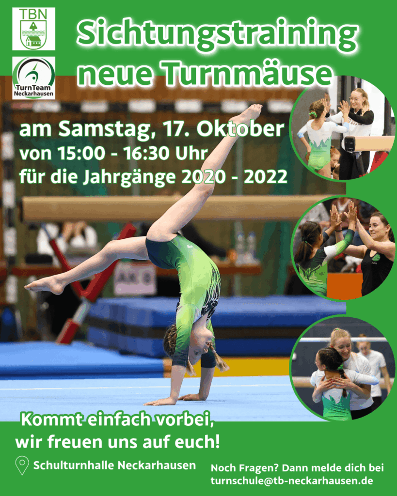 Einladung zum Sichtungstraining Leistungsturnen weiblich am 17. Oktober 2026